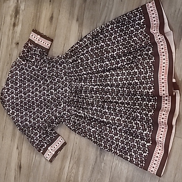 As New! Kate Spade New York Floral Tile Fit & Flare Shirtdress. Sz 4 Cotton - Picture 12 of 13